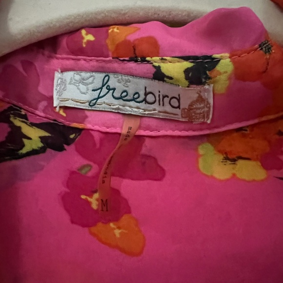 Freebird colorful sheer blouse - Picture 3 of 3